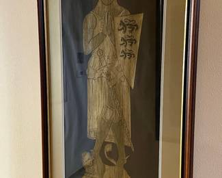 English Brass Rubbing in Gold on Black Paper – Richard I The Lion Heart