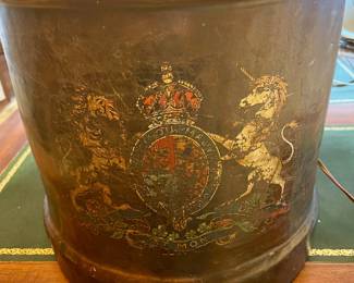 Repurposed British Royal Navy British Cordite Carrier Bucket&nbsp;Table Lamp