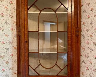 English Georgian Style Corner Display Cabinet