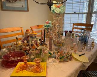 Depression Glass, Carnival Glass, Milk Glass, Fenton, Waterford, Silver