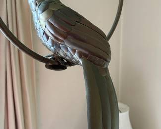 Sergio Bustamante Style Metal Parrot Sculpture