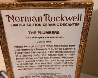 Normal Rockwell "The Plumbers" Ceramic Whiskey Decanter