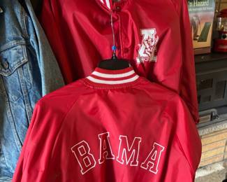 Circa 1990s University of Alabama "BAMA" Red Satin Bomber Jackets