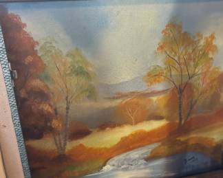 1979 Framed Landscape Painting Signed Beach