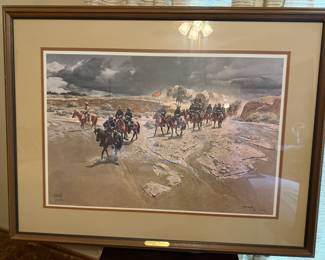 Framed & Matted Limited Edition Print "Distant Thunder" by&nbsp;Frank McCarthy