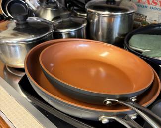 Revere Ware Copper Bottom Pans Gotham Steel Pro Series Hard Anodized Nonstick Frying Pans