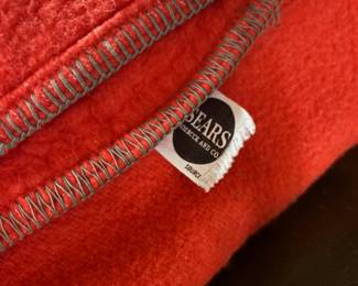 Sears Roebuck & Co. Red Wool Blanket