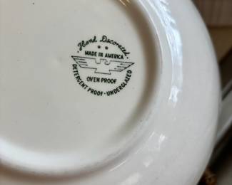 Marcrest China Company Yellow Floral Salad Plate & Matching Platter