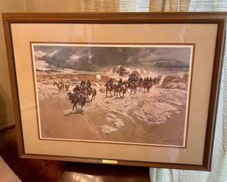 Framed & Matted Limited Edition Print "Distant Thunder" by&nbsp;Frank McCarthy