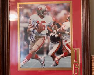 Framed & Matted Autographed San Franscisco 49ers Joe Montana Photograph