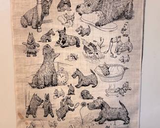Scottish Terrier Decorative Linen Hanging