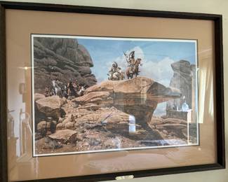 Framed & Matted Limited Edition Print "The Hostiles" by&nbsp;Frank McCarthy