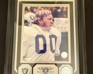 Jim Otto Oakland Raiders Hall of Fame Induction 1980 Limited Edition Framed Display