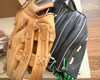 Wilson Baseball Glove and Black Baseball Glove
