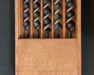 Set of 7 RUSSELL JENNINGS Auger Bits in Wooden Case