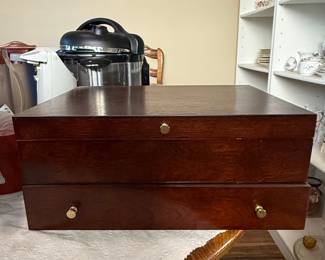 International Silver "Prelude" Sterling Silver Flatware Set in Wood Case