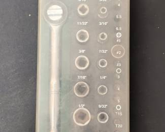 SAE 1/4" Dr. Bit Adapter Ratchet Set