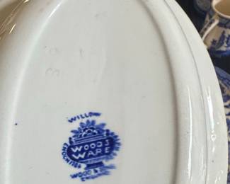 Woods Ware "Willow" Pattern Oval Serving Platter