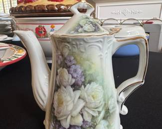 P & J Hand Decorated Teapot by Betty Platner