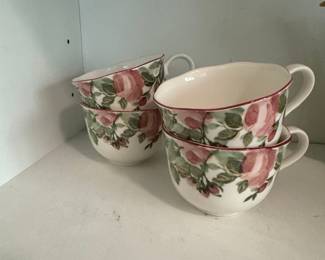 Nikko Tableware Precious Rose Pattern Teacups