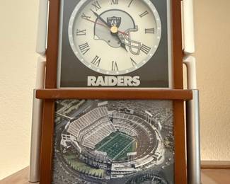 Oakland Raiders Stadium Mantel Clock