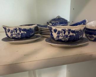 Vintage Blue Willow Japan Child's Tea Set