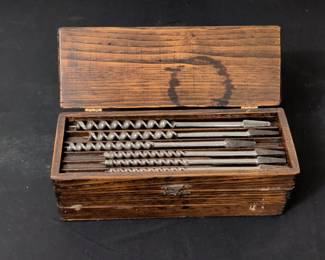 Russell Jennings Auger Bit Set in Wooden Box