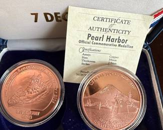 Pearl Harbor Commemorative Medallion Set