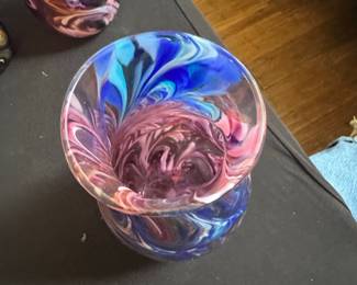 Murano Style Art Glass Vase
