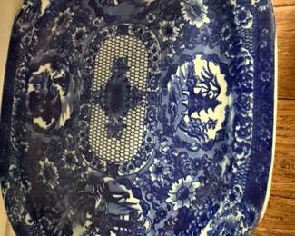 Blue Willow Pattern Platter - Spode Italian