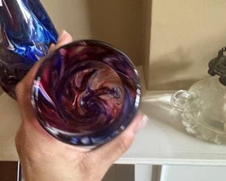Murano Art Glass Swirl Vase