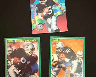 1991 Score Football Cards - Tim Brown, Marcus Allen, Jeff Hostetler