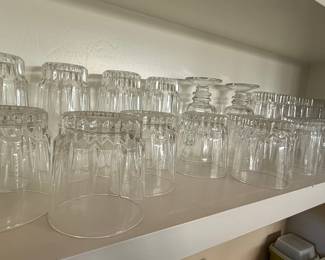 Clear Glass Tumblers and Goblets Set