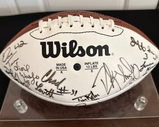 Autographed NFL Football - Multiple Player Signatures