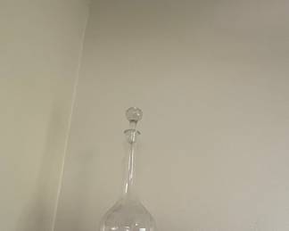 Etched Glass Decanter with Stopper