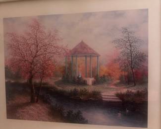 Thomas Kinkade "The Hidden Gazebo" Painting