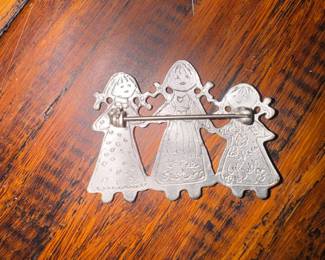 Three Sisters Brooch Pin by Cynthia Webb Designs