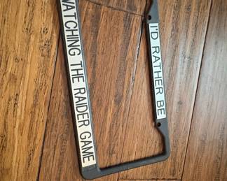 I'd Rather Be Watching The Raider Game License Plate Frame