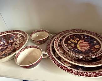 Vernon Kilns Lei Lani "Aloha" Pattern Dinnerware Set
