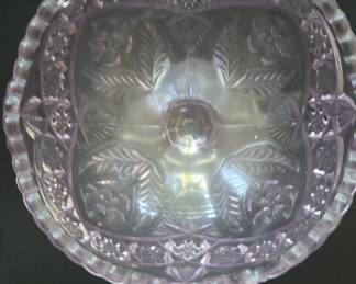 Amethyst Glass Imperial Star and File EAPG Compote