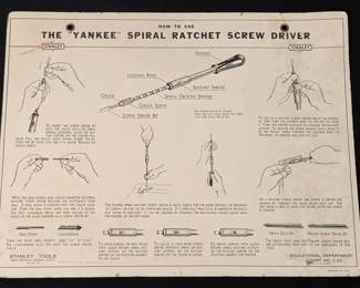 Stanley "Yankee" Spiral Ratchet Screwdriver Instruction Sheet