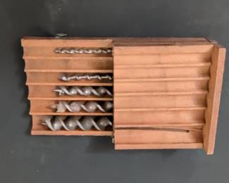 Russell Jennings Auger Bit Set in Wooden Case