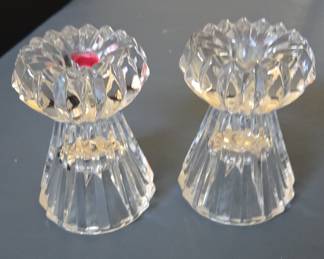 Crystal Candlestick Holders (Pair) - Mikasa Diamond Fire