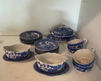 Vintage Blue Willow Japan Child's Tea Set