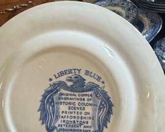 Liberty Blue "Monticello" Ironstone Dinnerware Set