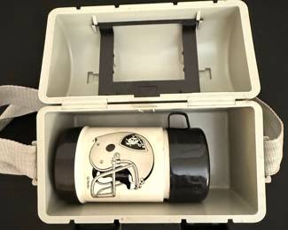 Vintage Las Vegas Raiders Lunchbox and Thermos Set