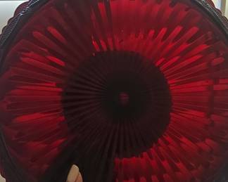 Avon 1876 Cape Cod Ruby Red Glass Cake Stand
