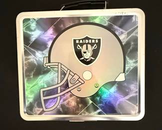 Vintage Las Vegas Raiders NFL Metal Lunch Box