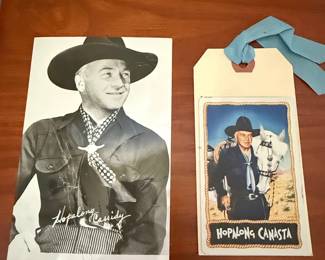 Hopalong Cassidy Autographed Photo and Trading Card