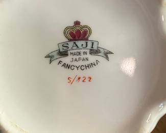 Saji Fancy China Tea Set with Violet Pattern